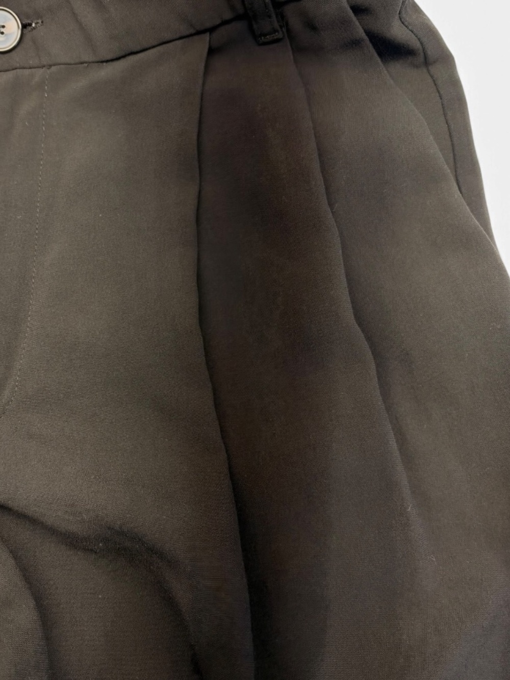 Zara Black Pleated Wide-Leg Trousers Lyocell Blend Black Size M - Picture 5 of 8